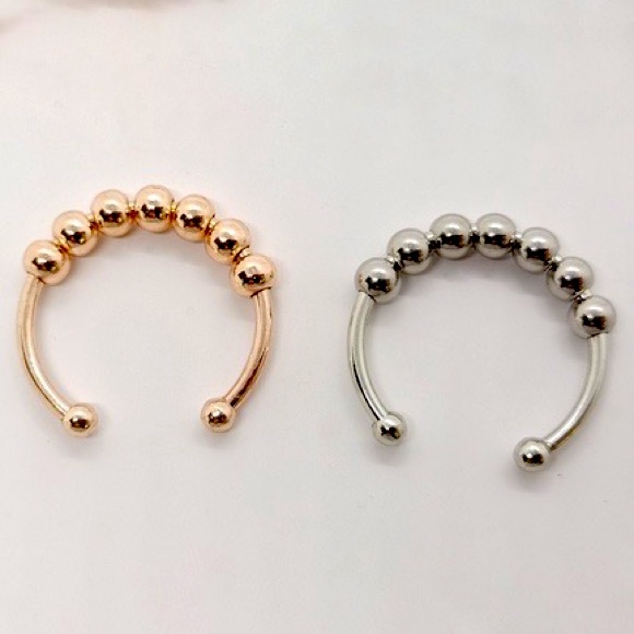 COPY - ROSE GOLD/SILVER Fidget ring - Picture 2 of 5
